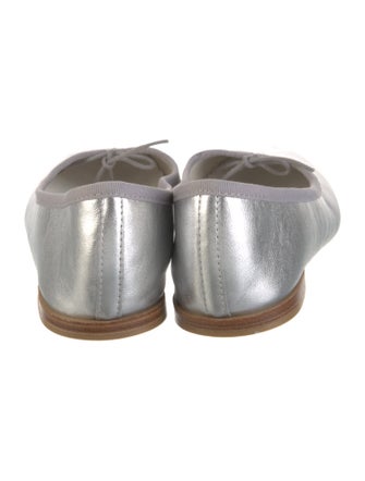 Repetto Leather Bow Accents Ballet Flats