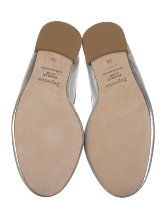 Repetto Leather Bow Accents Ballet Flats