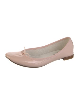 Repetto Patent Leather Bow Accents Ballet Flats