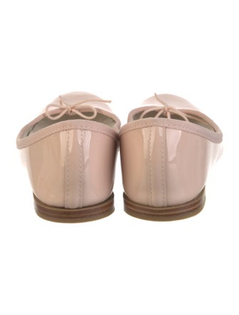 Repetto Patent Leather Bow Accents Ballet Flats
