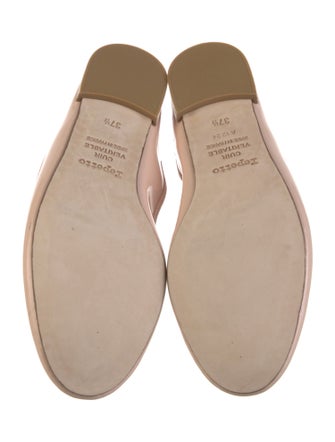 Repetto Patent Leather Bow Accents Ballet Flats