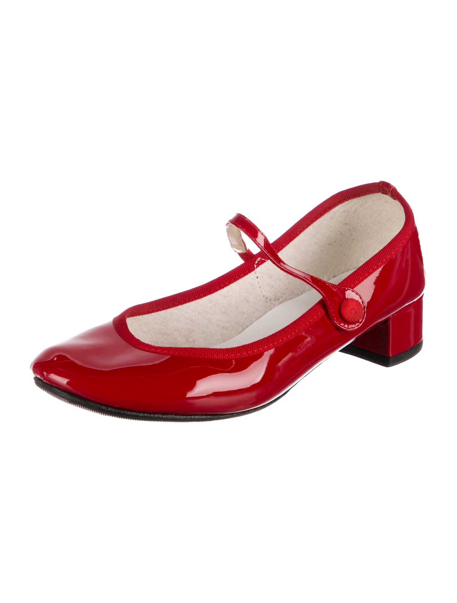 Repetto Patent Leather Grosgrain Trim Pumps