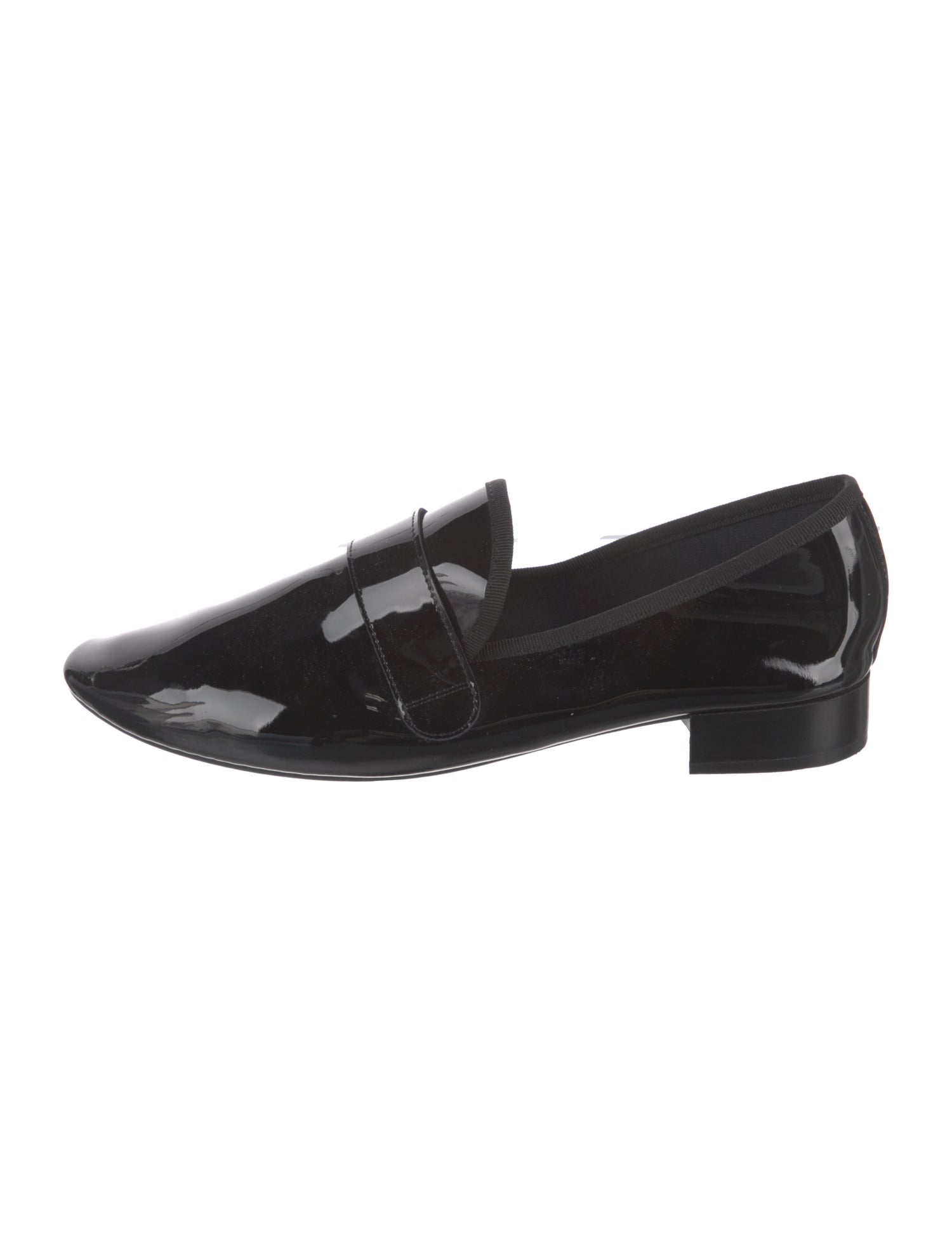 Repetto Patent Leather Grosgrain Trim Loafers