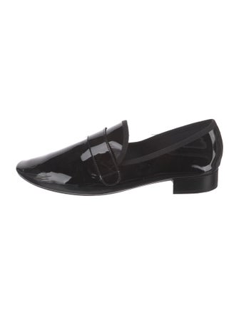 Repetto Patent Leather Grosgrain Trim Loafers