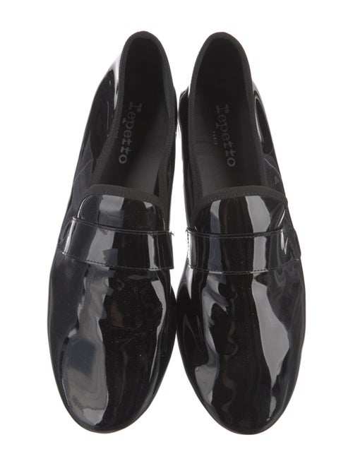 Repetto Patent Leather Grosgrain Trim Loafers