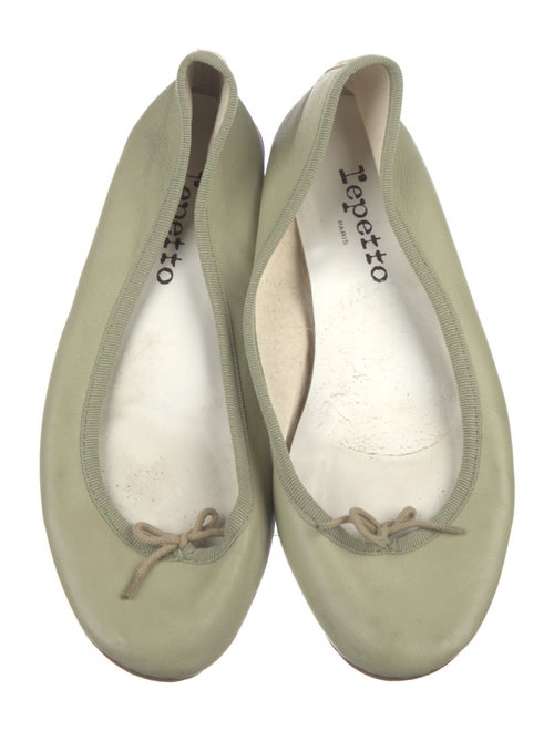 Repetto Leather Bow Accents Ballet Flats
