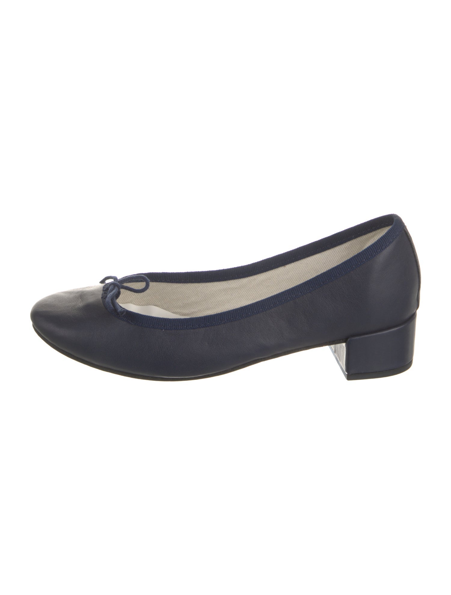 Repetto Leather Bow Accents Ballet Flats