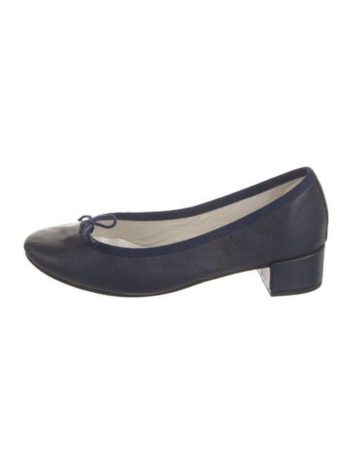 Repetto Leather Bow Accents Ballet Flats