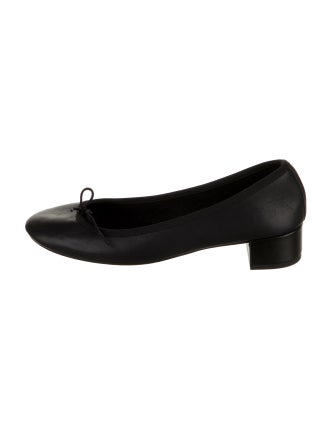 Repetto Leather Bow Accents Pumps