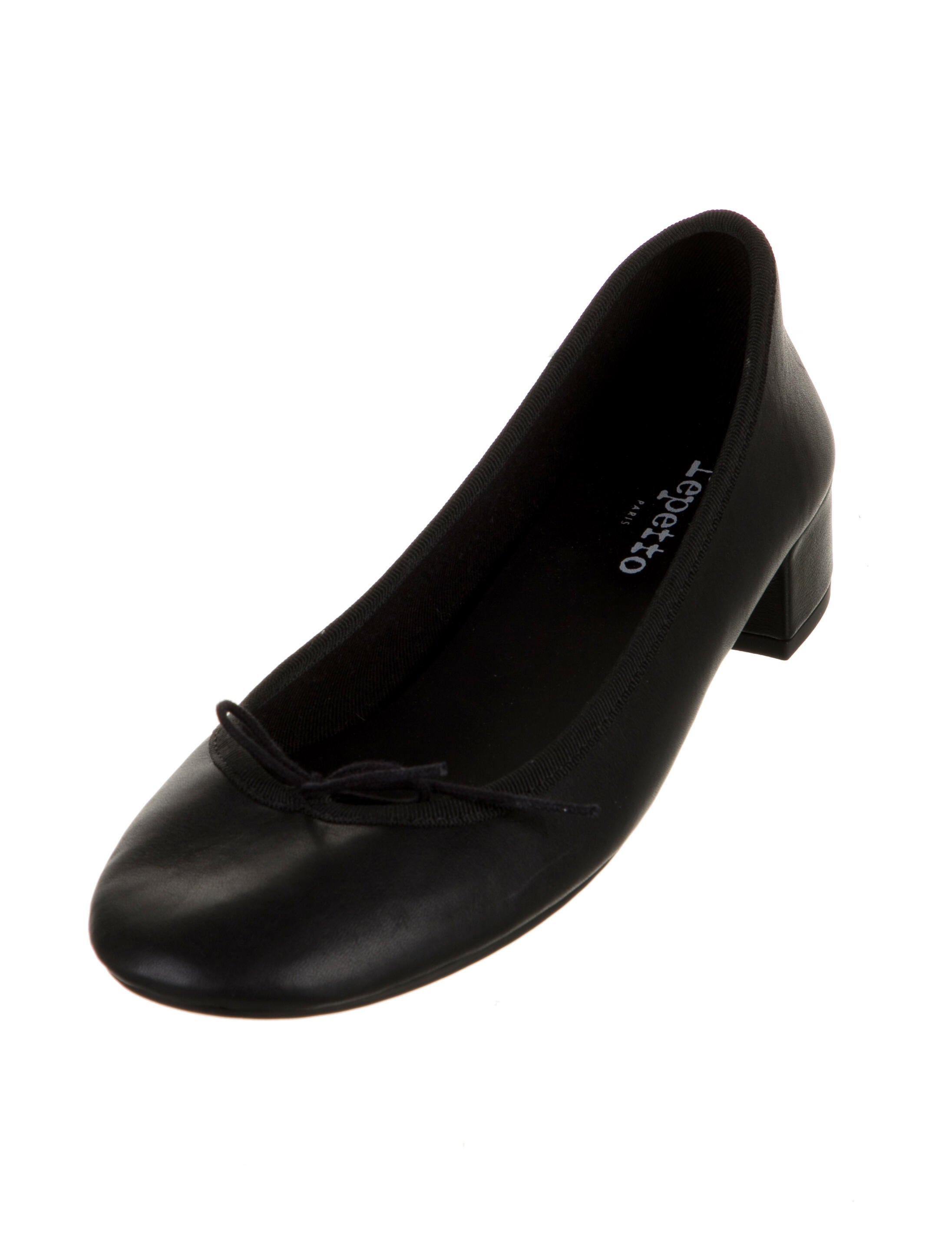Repetto Leather Bow Accents Pumps