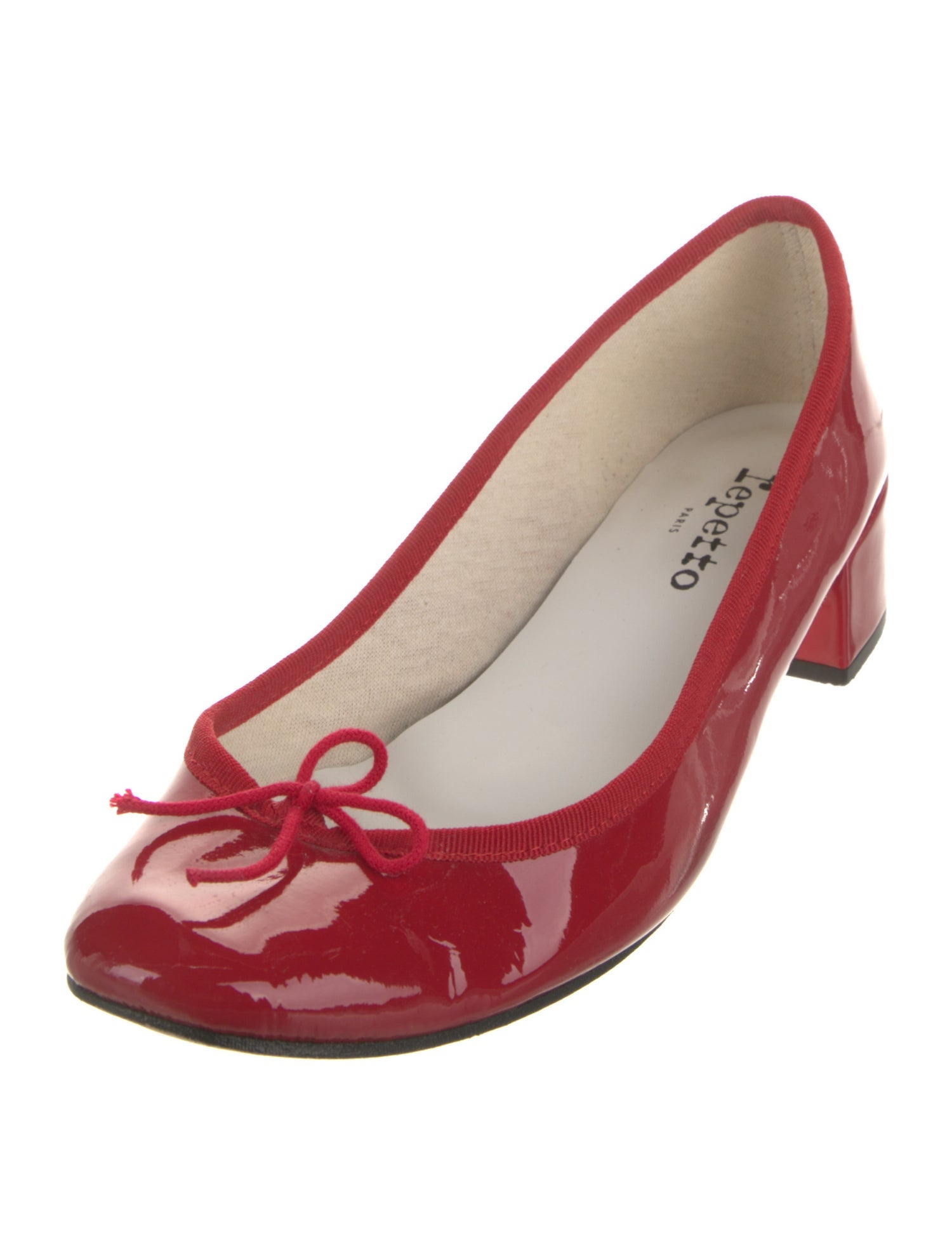 Repetto Patent Leather Bow Accents Flats