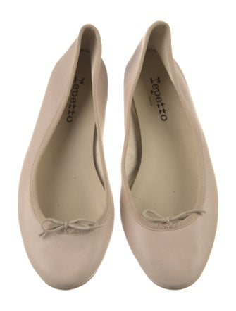 Repetto Leather Bow Accents Ballet Flats