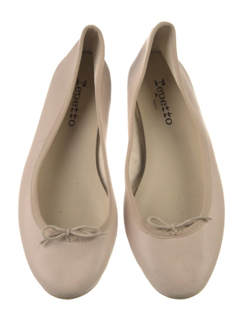 Repetto Leather Bow Accents Ballet Flats