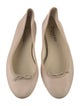 Repetto Leather Bow Accents Ballet Flats