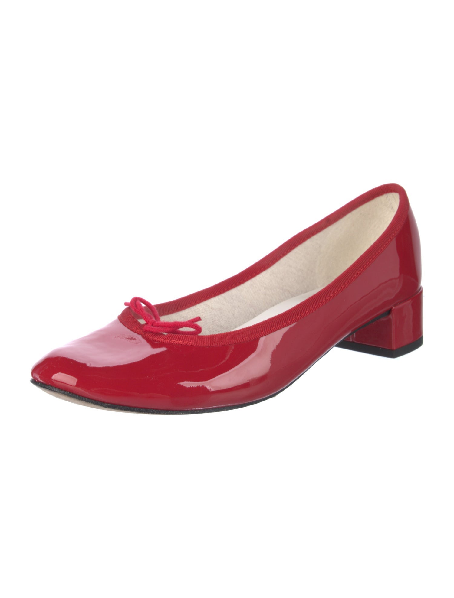 Repetto Patent Leather Bow Accents Pumps