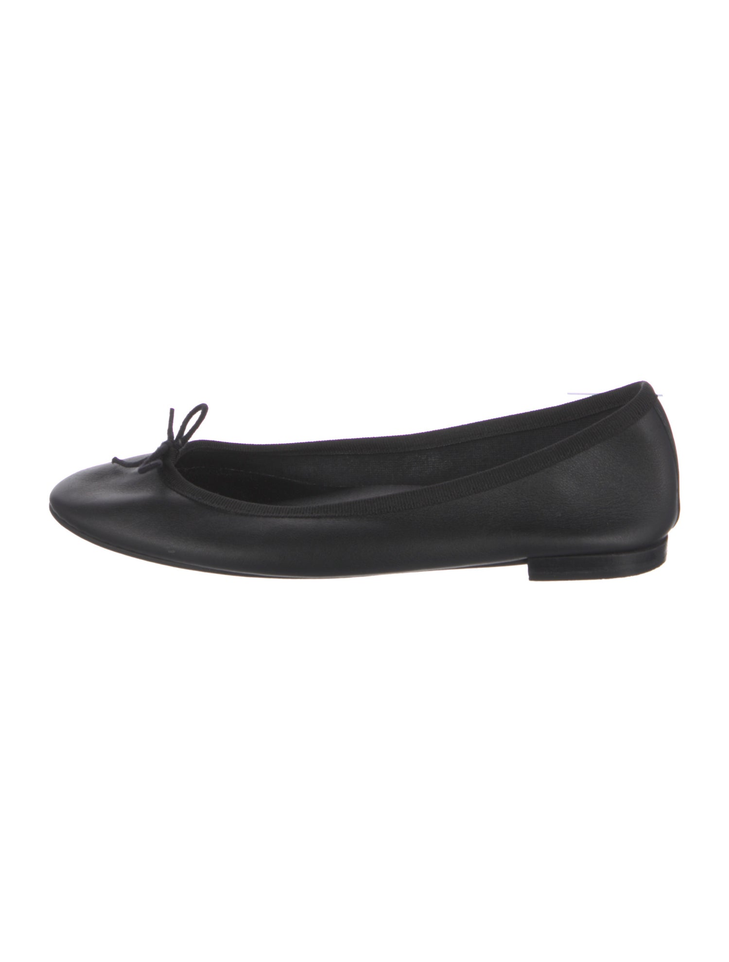 Repetto Leather Bow Accents Ballet Flats