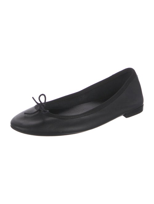 Repetto Leather Bow Accents Ballet Flats