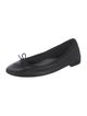 Repetto Leather Bow Accents Ballet Flats