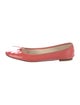 Repetto Patent Leather Bow Accents Ballet Flats