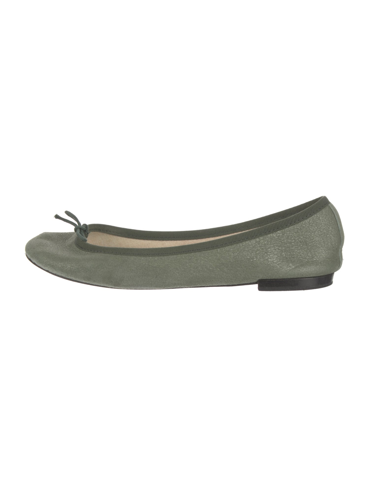 Repetto Leather Bow Accents Ballet Flats