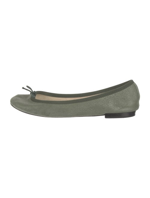 Repetto Leather Bow Accents Ballet Flats