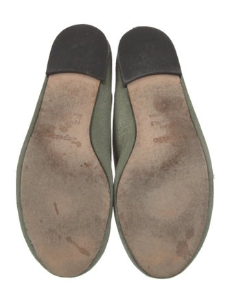 Repetto Leather Bow Accents Ballet Flats