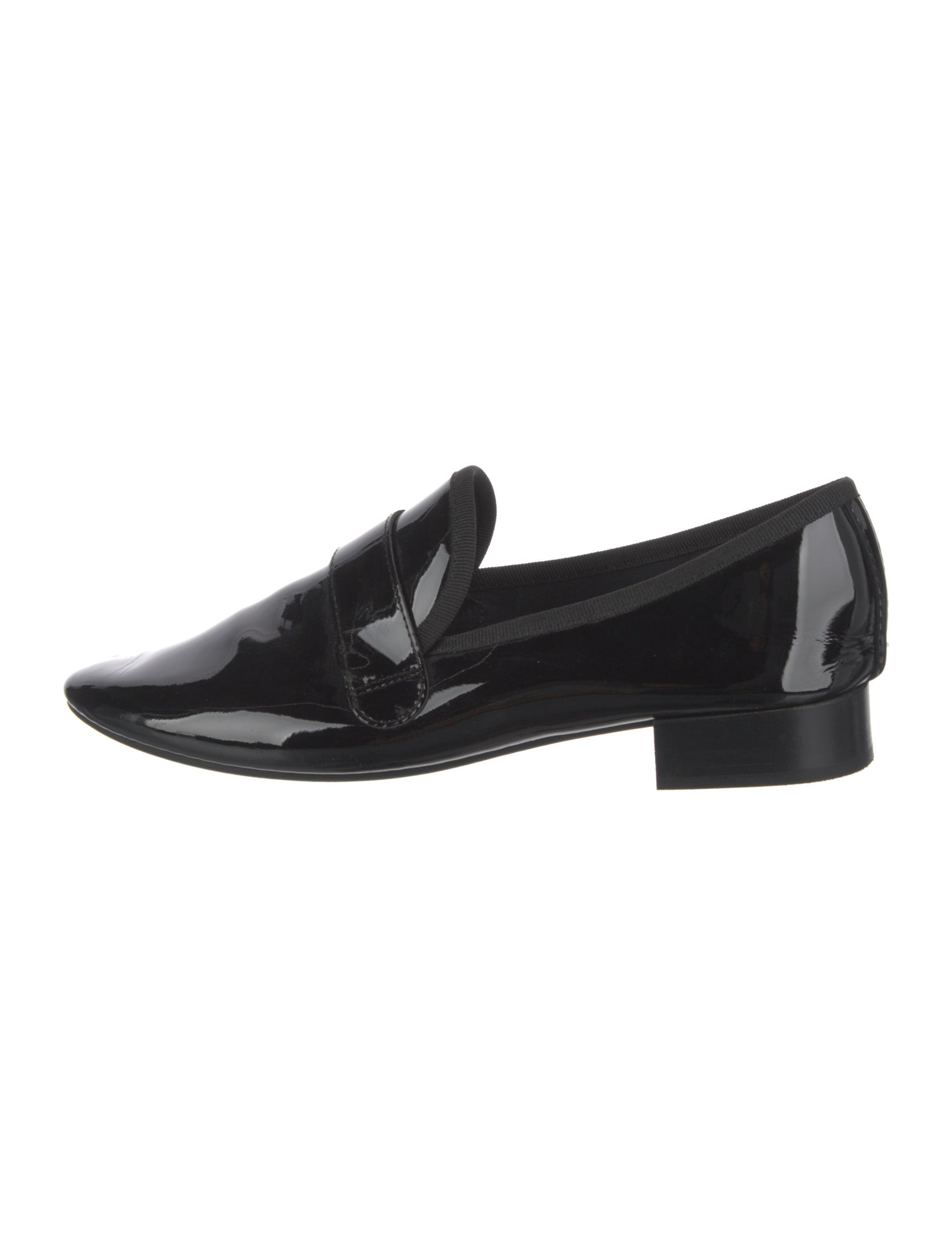 Repetto Patent Leather Grosgrain Trim Loafers
