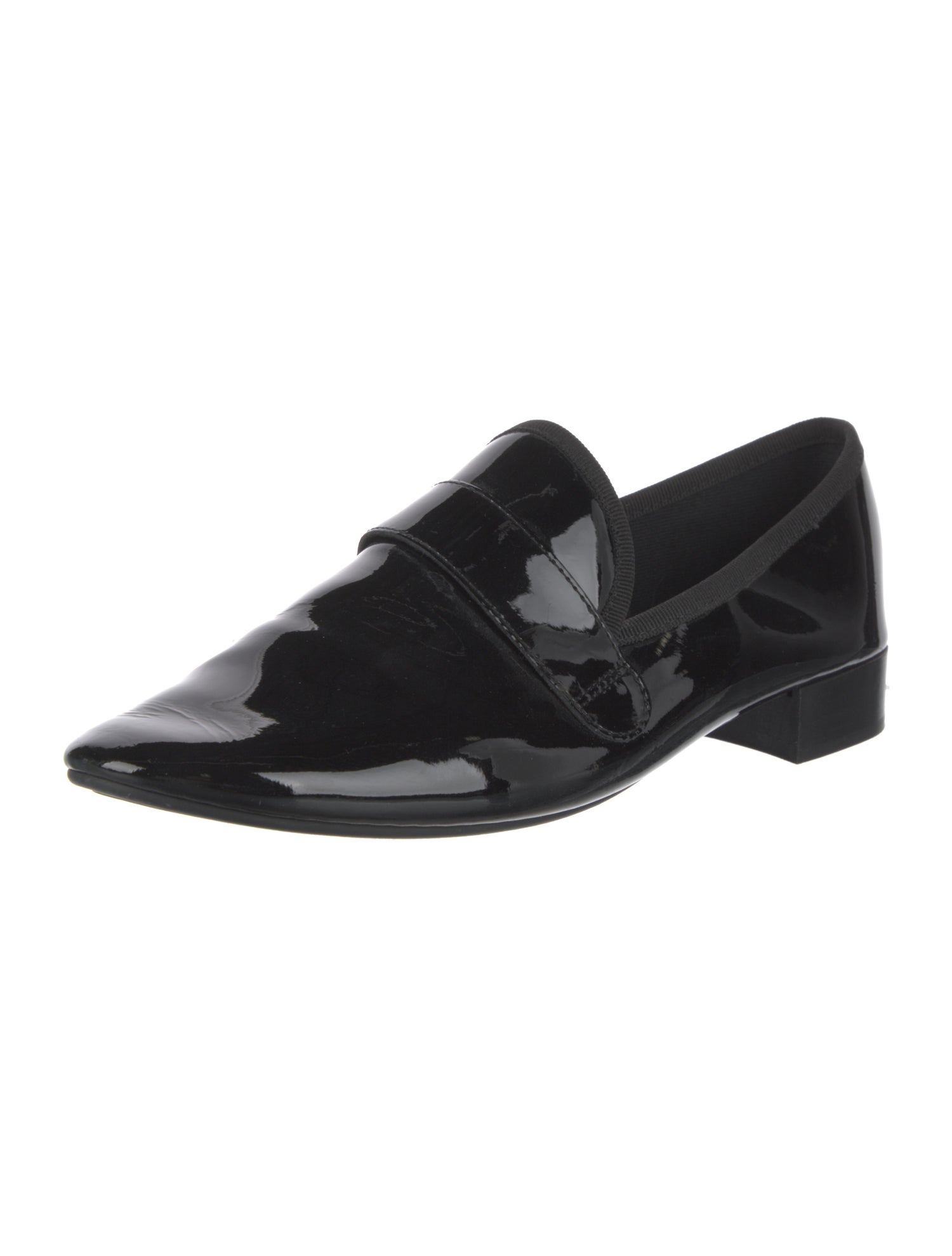 Repetto Patent Leather Grosgrain Trim Loafers