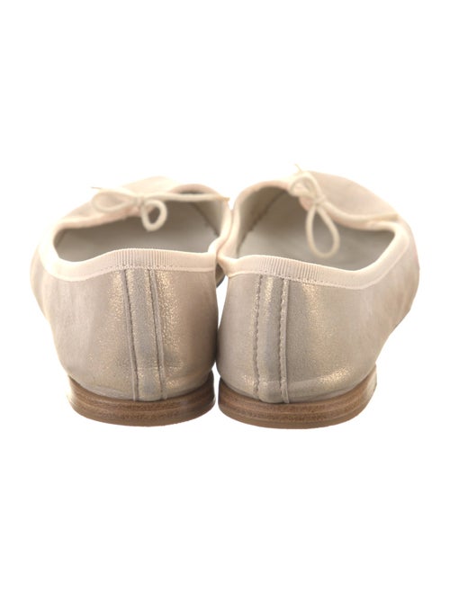 Repetto Leather Bow Accents Ballet Flats