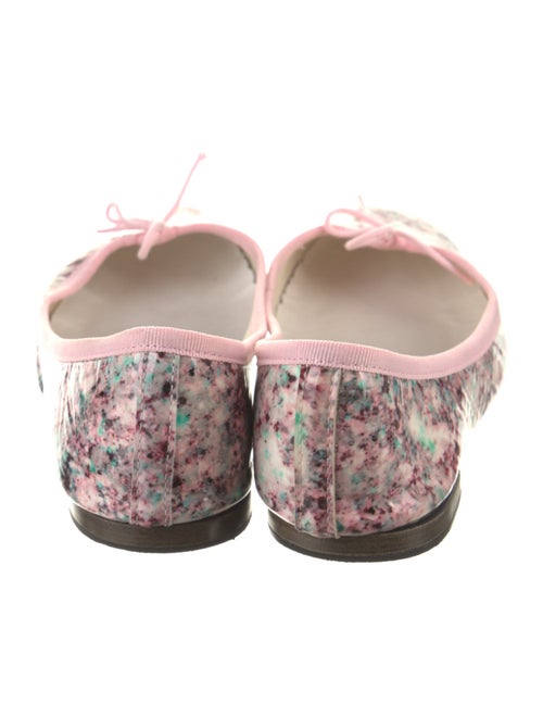 Repetto Printed Bow Accents Ballet Flats