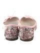 Repetto Printed Bow Accents Ballet Flats