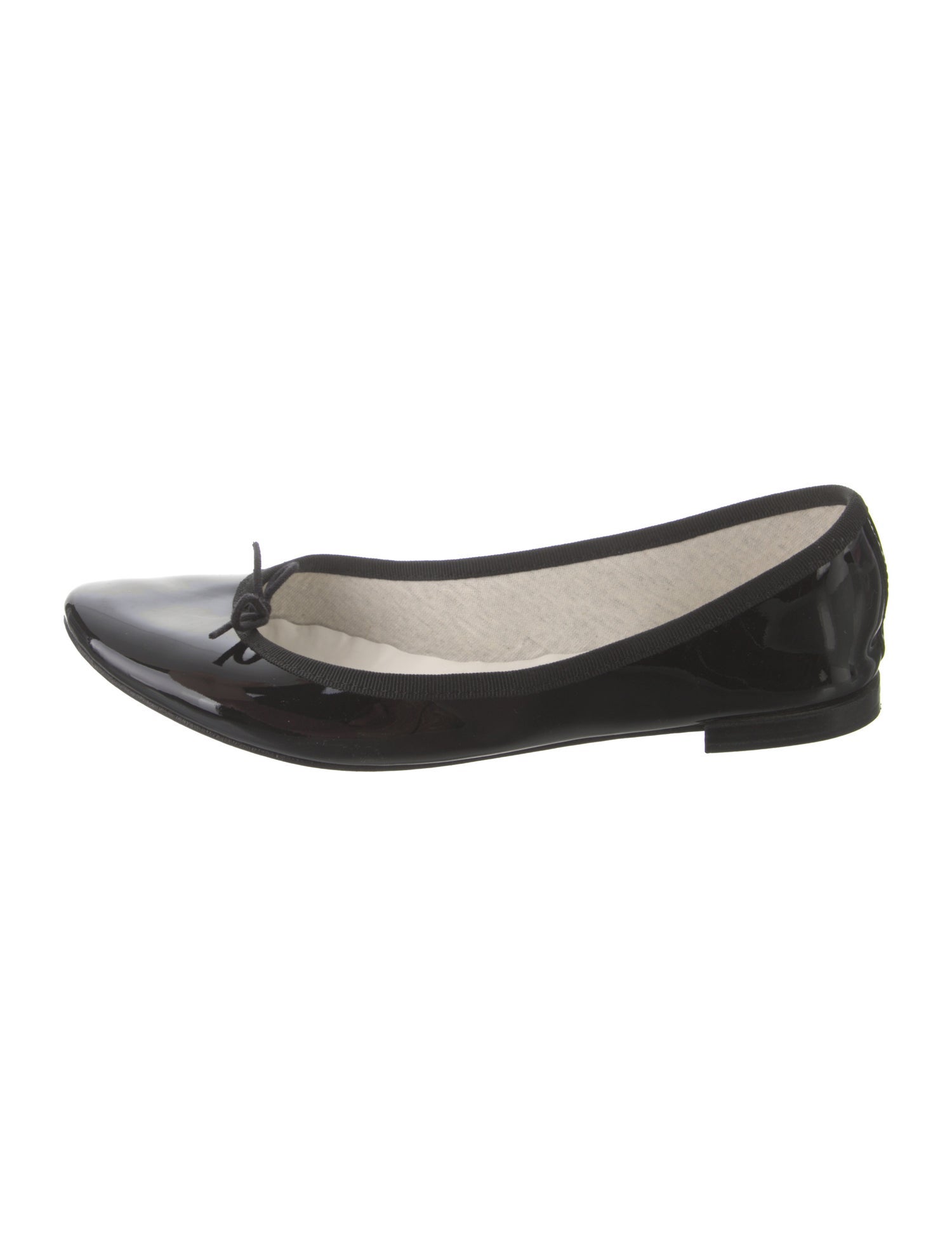 Repetto Patent Leather Bow Accents Ballet Flats