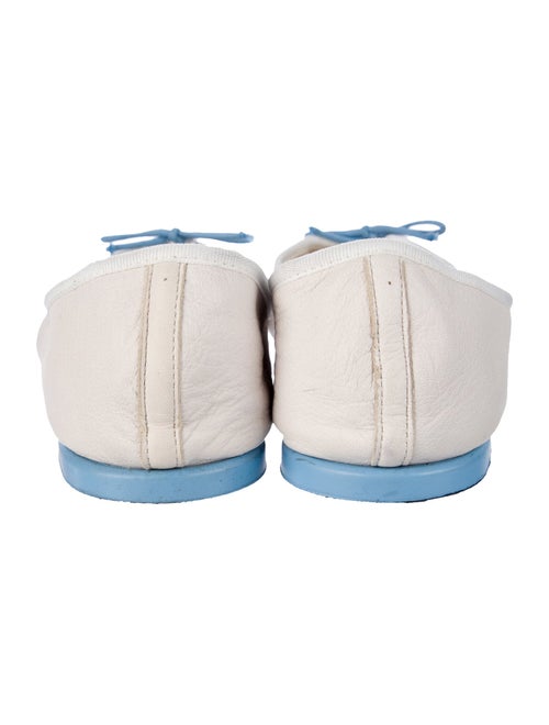 Repetto Leather Bow Accents Ballet Flats