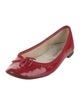 Repetto Patent Leather Bow Accents Ballet Flats