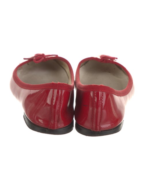 Repetto Patent Leather Bow Accents Ballet Flats