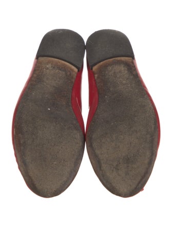 Repetto Patent Leather Bow Accents Ballet Flats