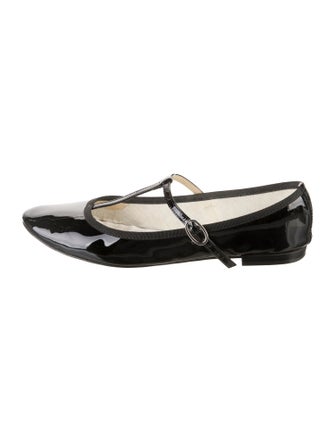 Repetto Patent Leather Bow Accents Mary Jane Flats