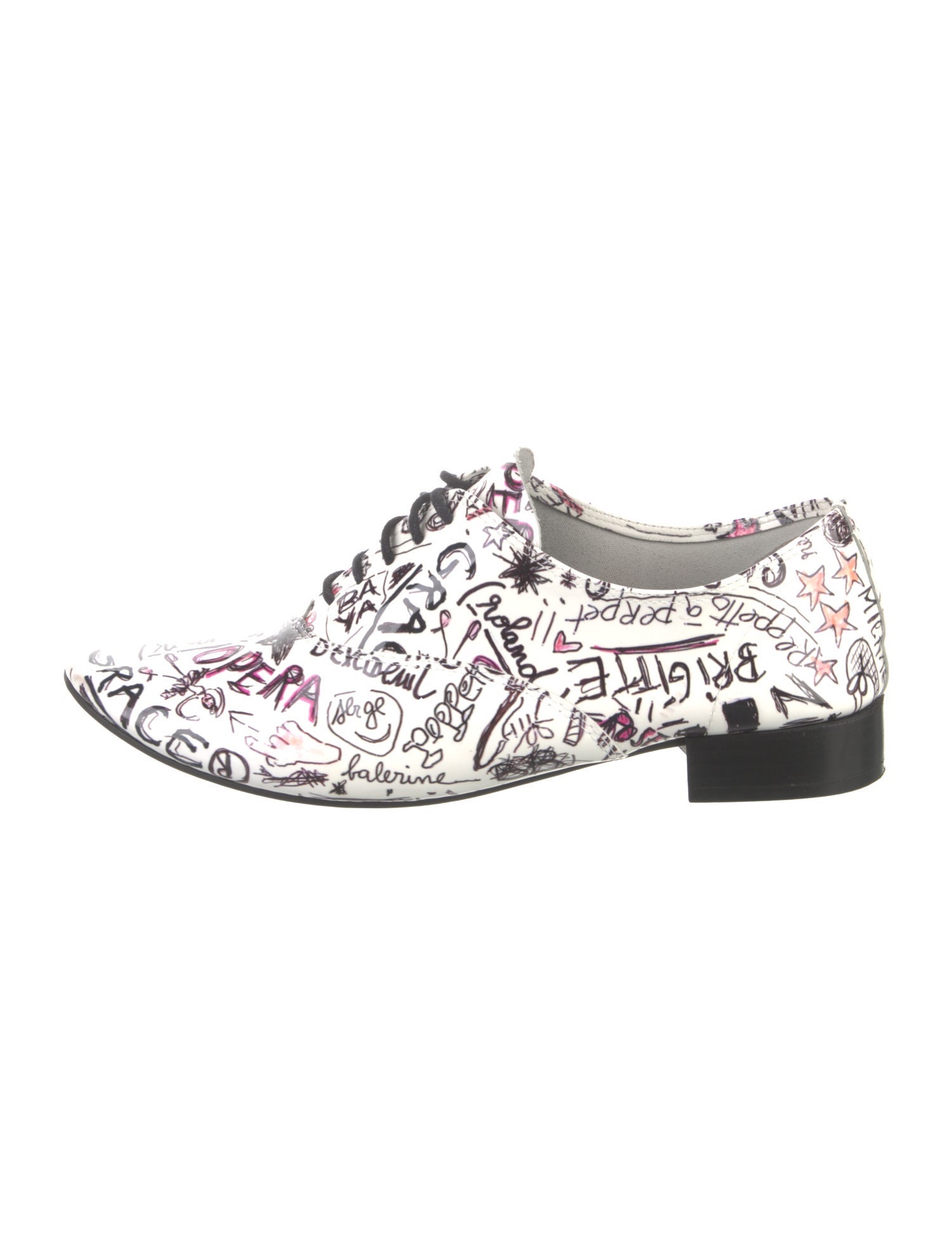 Repetto Patent Leather Printed Sneakers