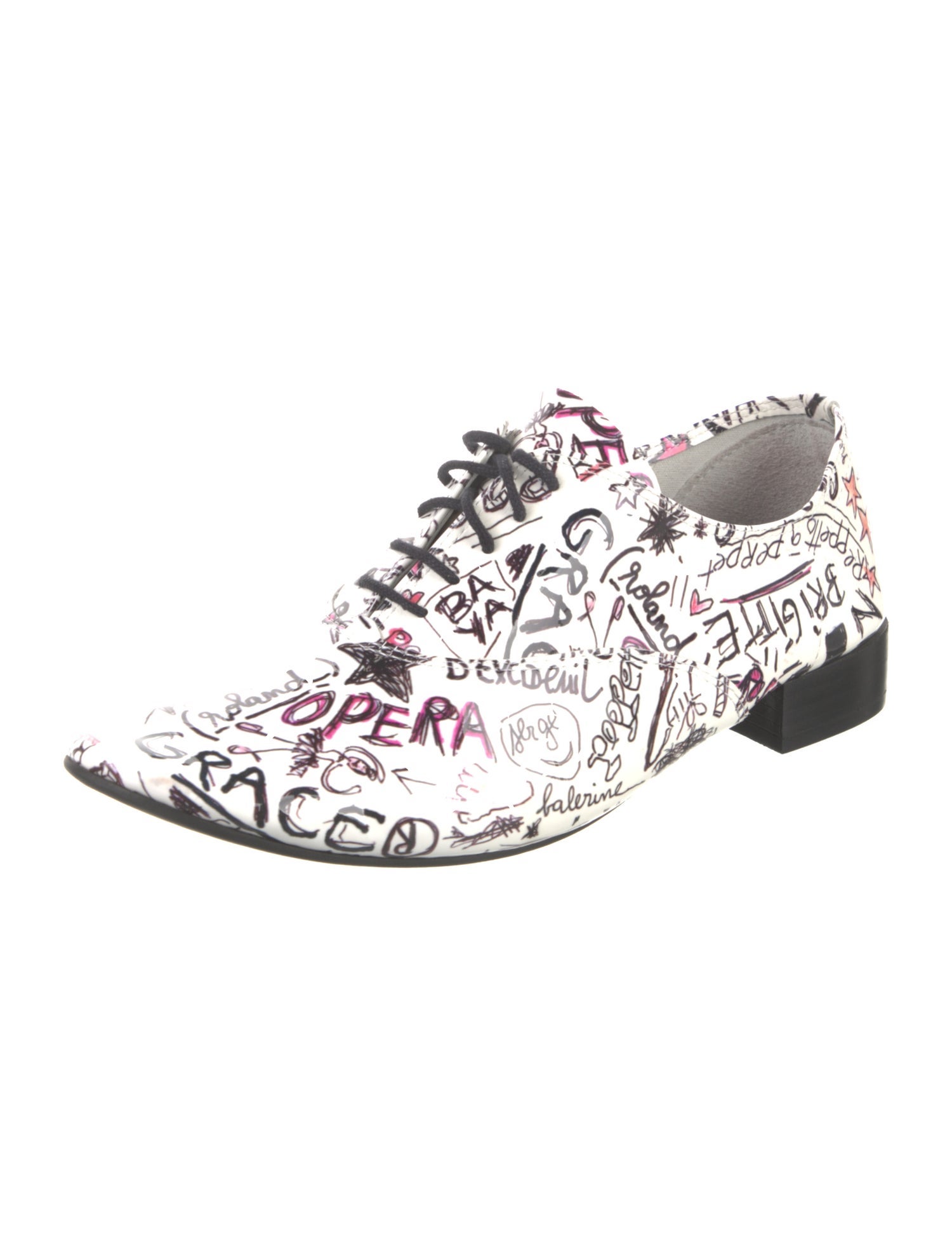 Repetto Patent Leather Printed Sneakers