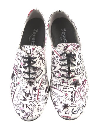 Repetto Patent Leather Printed Sneakers