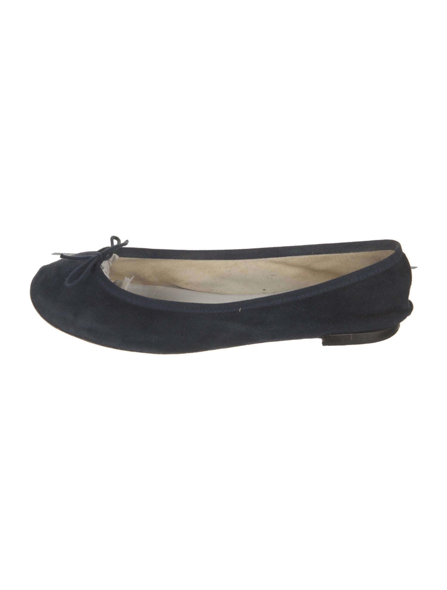 Repetto Suede Grosgrain Trim Ballet Flats