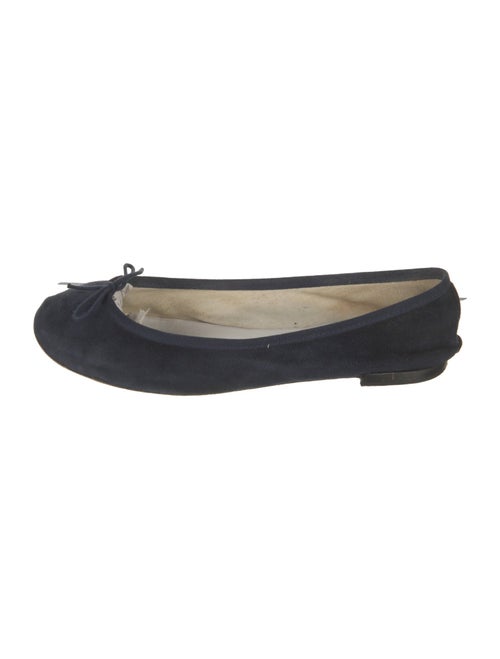 Repetto Suede Grosgrain Trim Ballet Flats