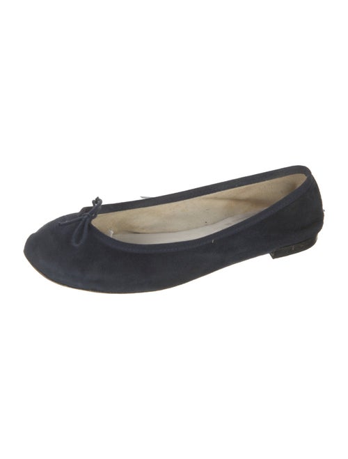 Repetto Suede Grosgrain Trim Ballet Flats