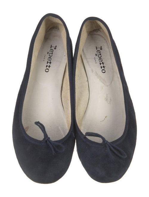Repetto Suede Grosgrain Trim Ballet Flats