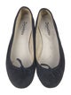 Repetto Suede Grosgrain Trim Ballet Flats