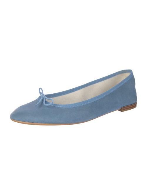 Repetto Suede Bow Accents Ballet Flats