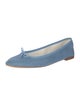 Repetto Suede Bow Accents Ballet Flats