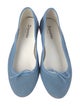 Repetto Suede Bow Accents Ballet Flats