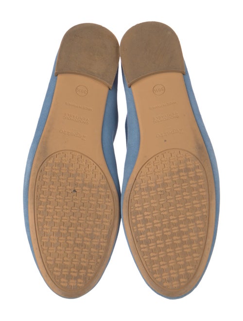 Repetto Suede Bow Accents Ballet Flats