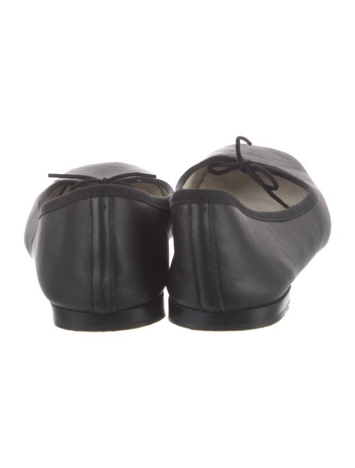 Repetto Leather Bow Accents Ballet Flats